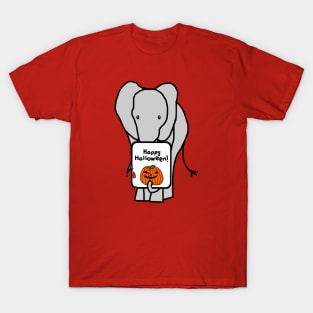 Vampire Horror Elephant with Halloween Card T-Shirt